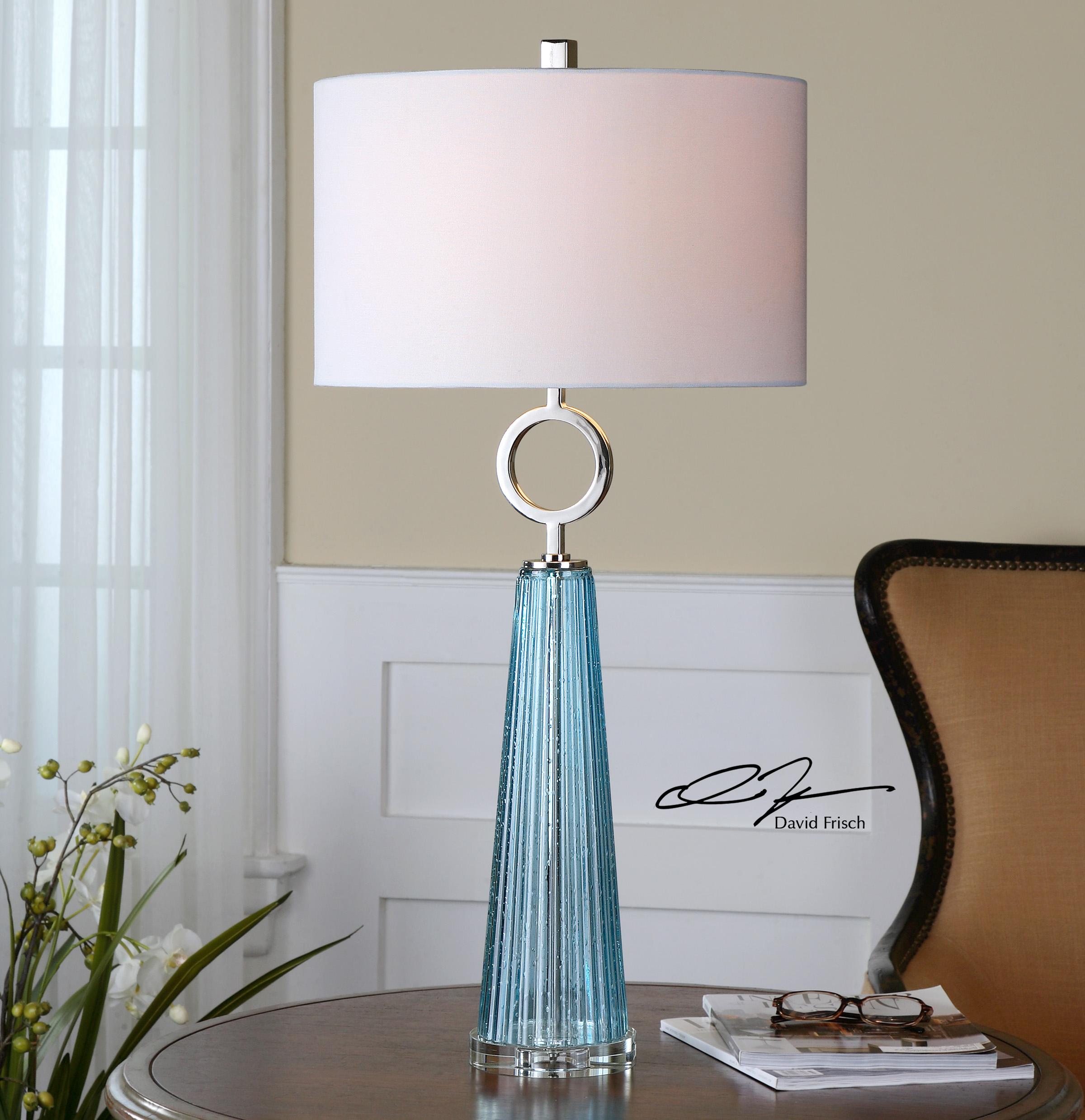 Blue glass table lamps online